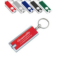 Rectangle LED Flashlight Key Chain, Printed with 1 Color Print